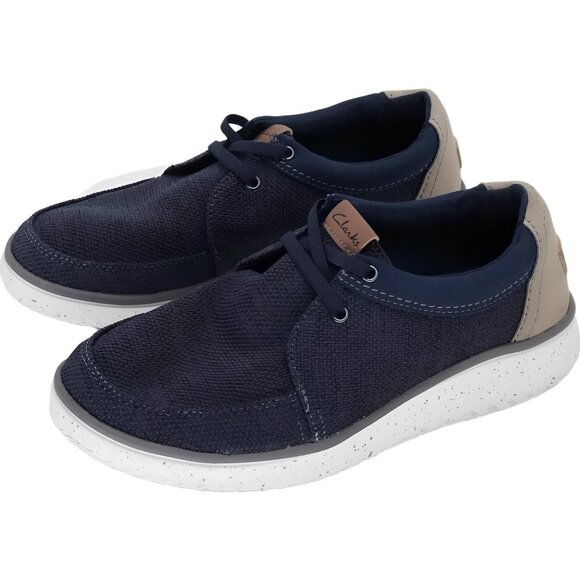 Clarks Men\'s Bratton Tie Oxford Casual Lace Shoes Navy 9M main image 5